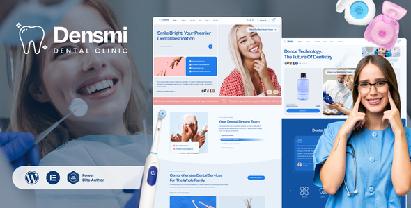 Densmi - Dental Clinic & Dentist WordPress Theme product preview