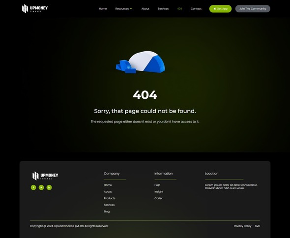 Product preview supplied for Upmoney - Fintech Mobile App Elementor Template Kit