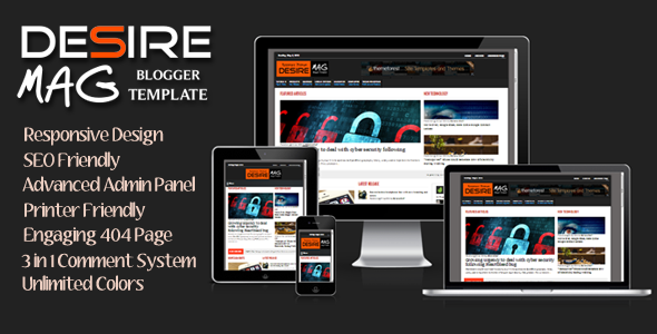 Desire Mag - Responsive Magazine Blogger Template