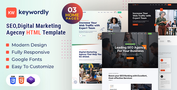 Keywordly | Digital Marketing Agency HTML Template
