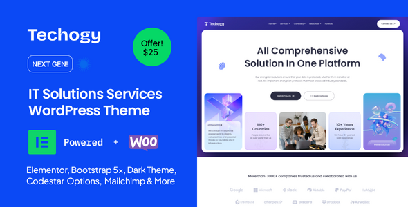 Techogy - IT Service And Technology WordPress Theme listing image