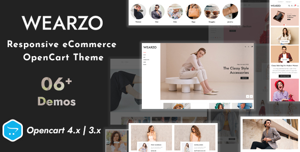 Wearzo - Responsive OpenCart Template listing image