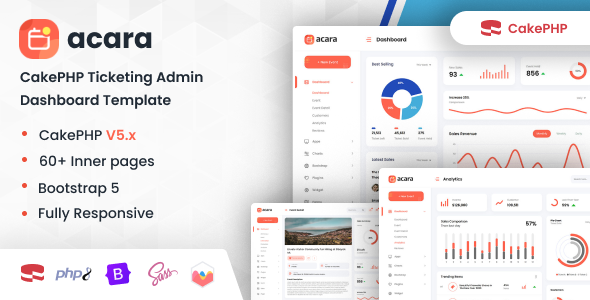Acara - CakePHP Ticketing Admin Dashboard Template