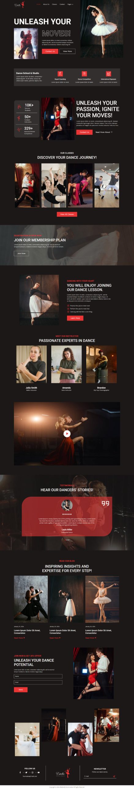 Estella - Dance School & Studio Elementor Template Kit