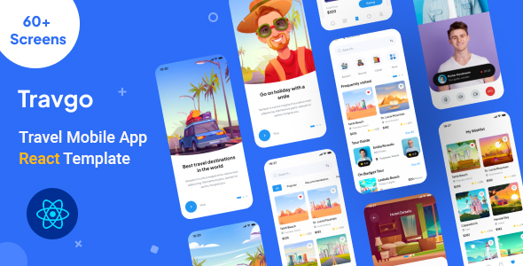 Travgo - Travel Mobile App React Next js Template