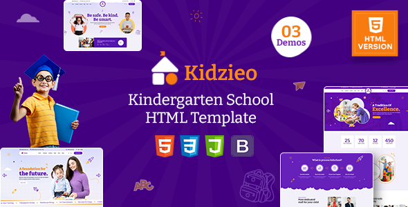 Kidzieo - Kindergarten School HTML Template