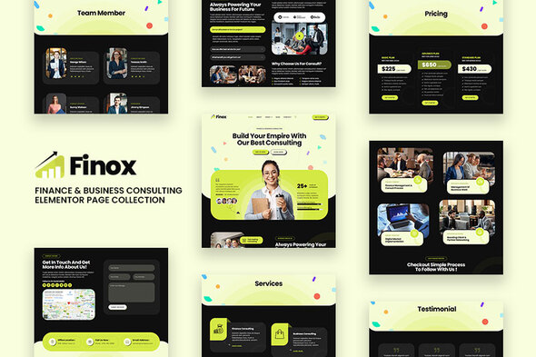 Finox - Finance & Business Consulting Elementor Template Kit