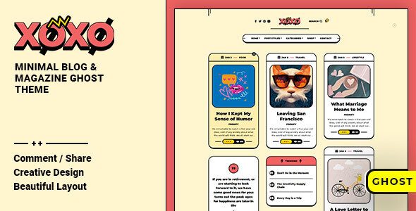 Xoxo - Blog & Magazine Ghost Theme