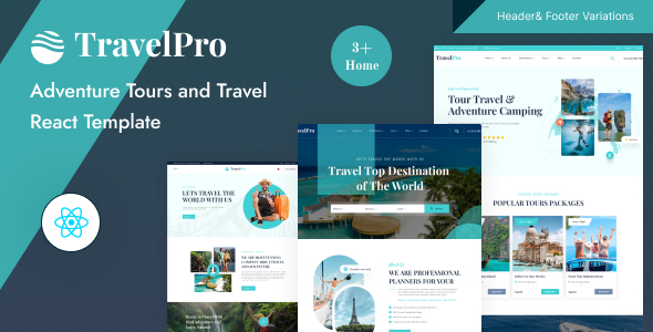 TravelPro - Adventure Tour and Travel Agency ReactJS Template