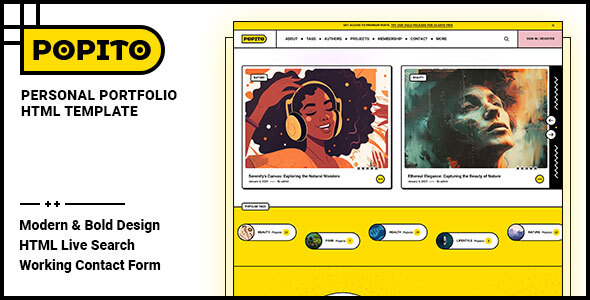 Popito - Personal Portfolio HTML Template