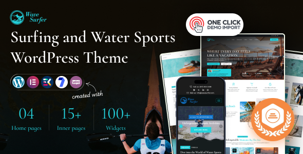 WaveSurfer - Surfing and Water Sports WordPress Theme