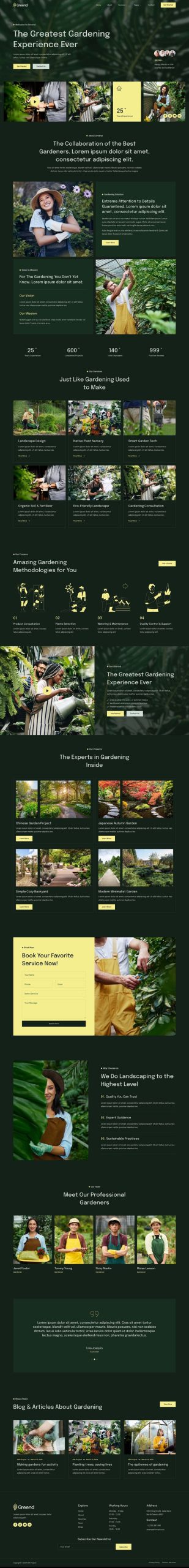 Greend - Gardening & Landscape Service Elementor Template Kit