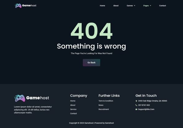 Gamehost - Game Server & Hosting Elementor Template Kit