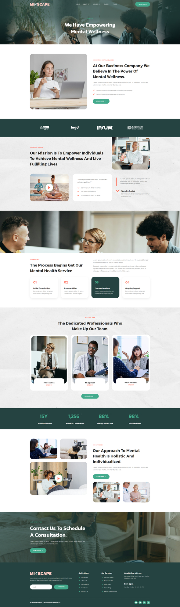 Mindscape - Mental Health Consulting Elementor Template Kit