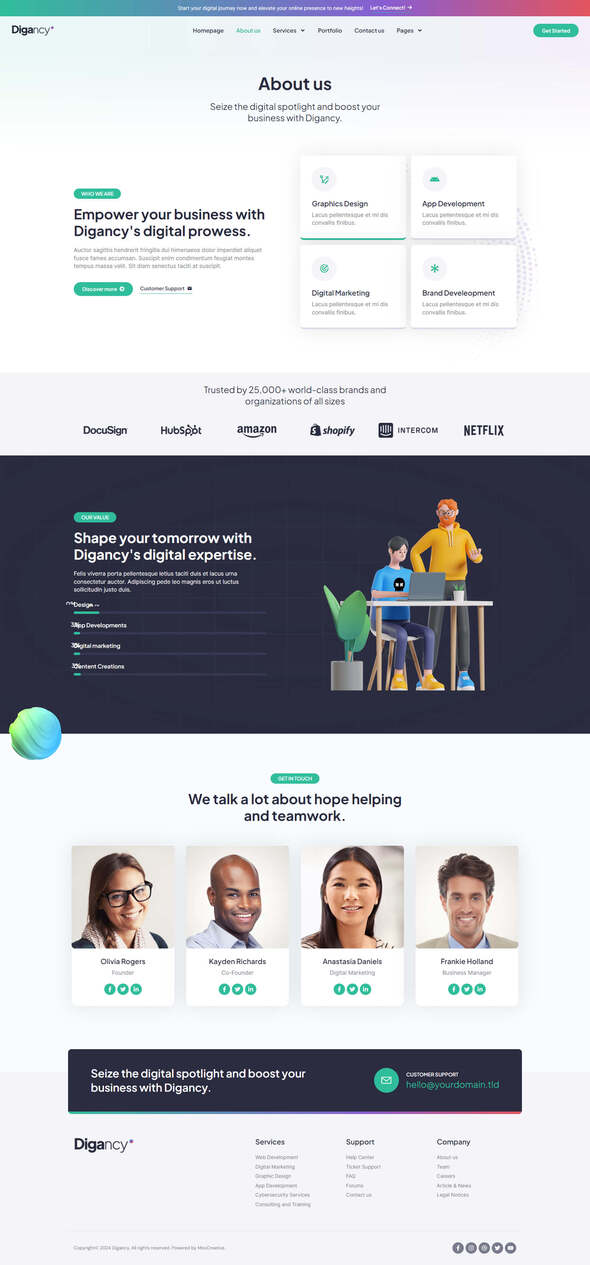 Digancy -  Digital Agency Elementor Template Kit