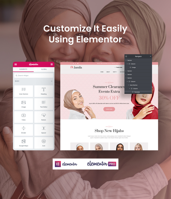Jamila - Hijab & Muslim Fashion Store Elementor Pro Template Kit