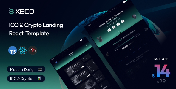 Xeco - ICO & Crypto React js Template