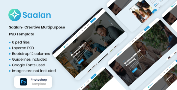 Saalan- creative multipurpose PSD Template product preview