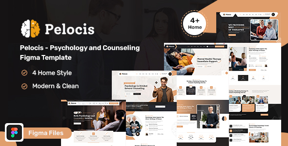 Preview image for Pelocis - Psychology & Counseling Figma Template