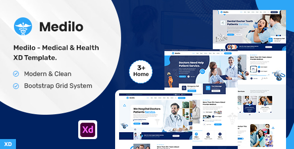 Medilo - Medical & Health XD Template.
