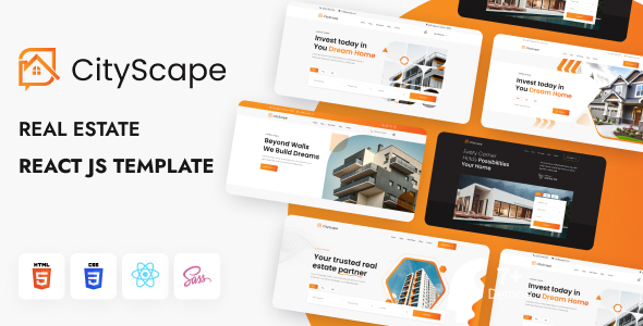 Real Estate React Js Template Multipurpose - CityScape