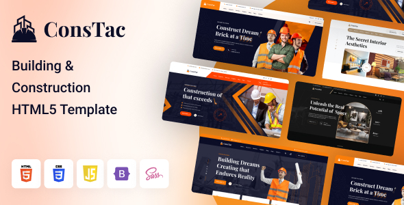 ConsTac - Construction & Building HTML Template Multipurpose