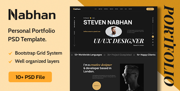 Nabhan - Personal Portfolio PSD Template.