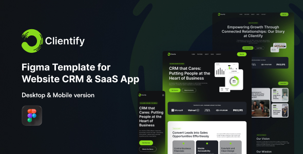 Clientify - CRM SaaS Website Figma Template