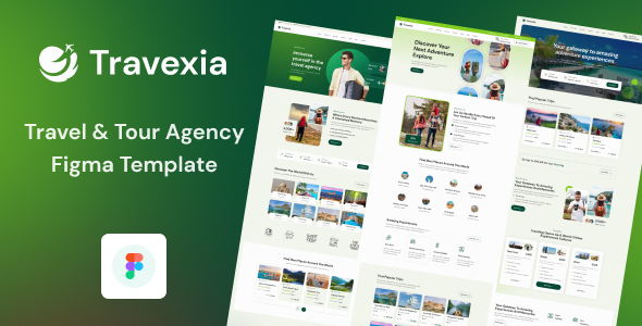 Travexia - Travel & Tour Agency Figma Template