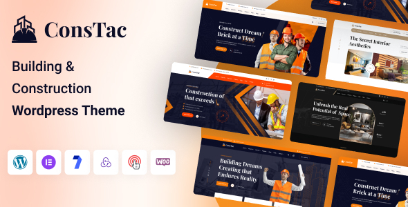 Preview image for ConsTac - Construction & Building WordPress Theme Multipurpose