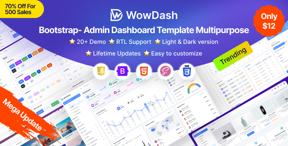 Preview image for Bootstrap Admin Dashboard Template Multipurpose - WowDash