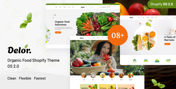 Delor – Organic Food Shopify Theme with AI