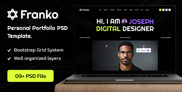 Franko - Personal Portfolio/CV PSD Template.