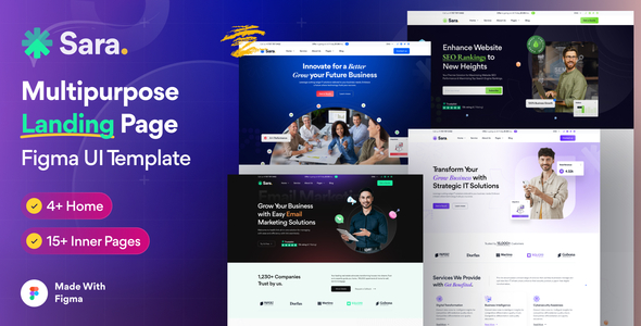 Sara - Multipurpose Business Figma Template