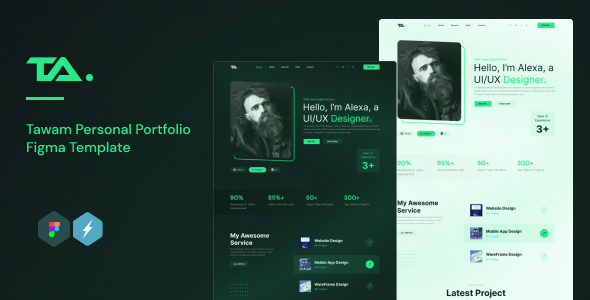 Tawam - Personal Portfolio Figma Template listing image