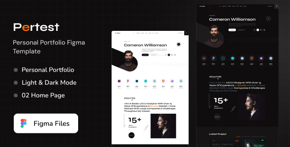 Pertest - Personal Portfolio Figma Template