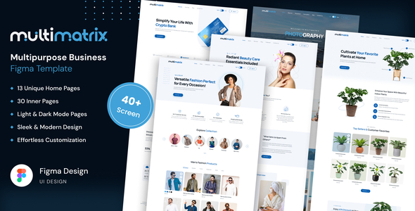 Multimatrix - Multipurpose Business Figma Template