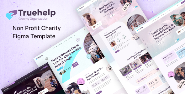 Truehelp - Non Profit Charity Figma Template