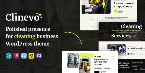 Clinevo - Cleaning & Handyman Services WordPress Theme listing image