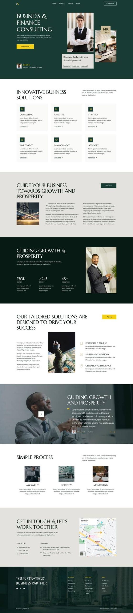 Bizzy - Business & Finance Consulting Company Elementor Template Kit