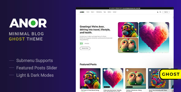 Anor - Blog & Magazine Ghost Theme