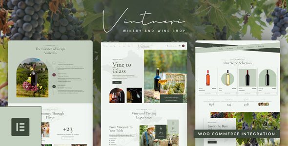 Vintneri - Wine Shop & Winery Elementor Pro Template Kit