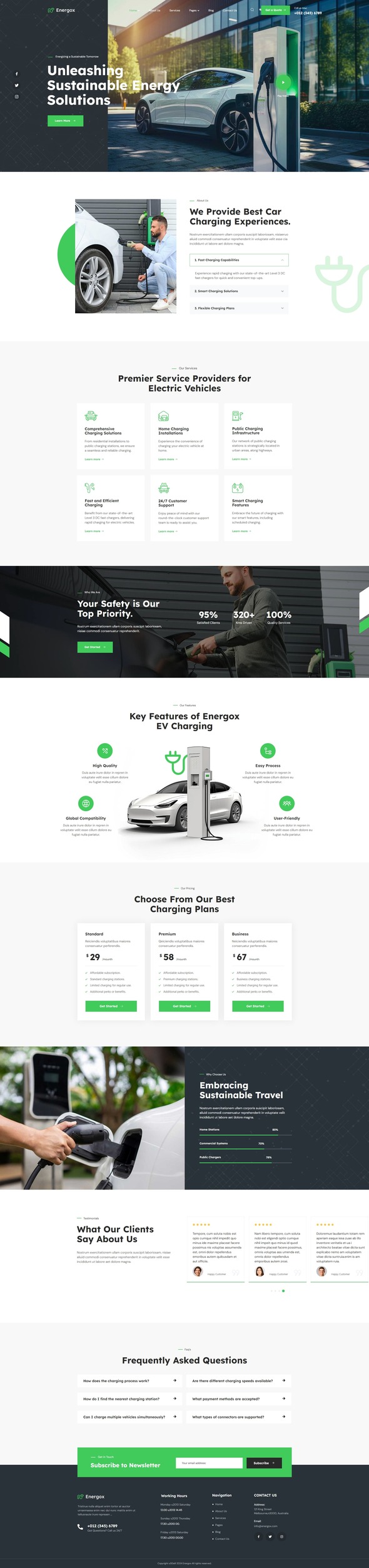 Energox - EV Charging Station Elementor Template Kit