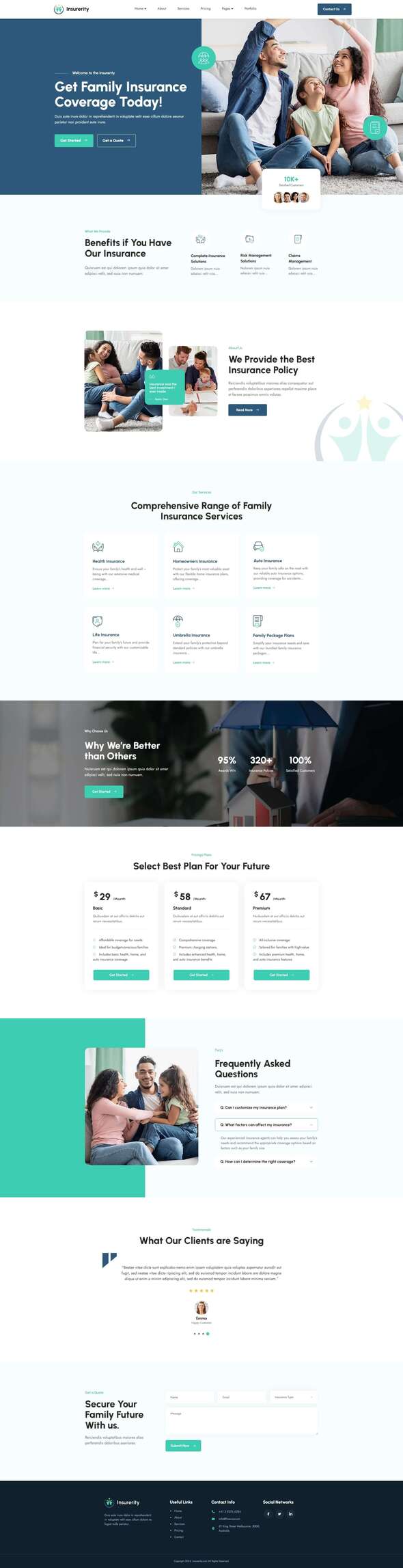 Insurerity - Insurance Agency Elementor Template Kit