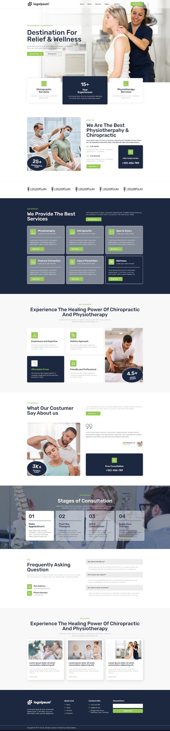 Rontok - Physiotherapy & Chiropractic Elementor Pro Template Kit listing image