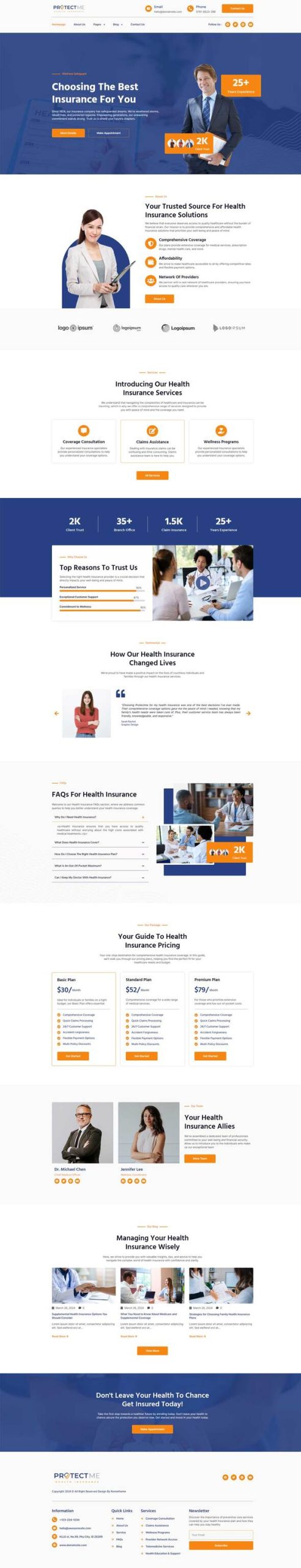 Protectme - Health Insurance Elementor Template Kit