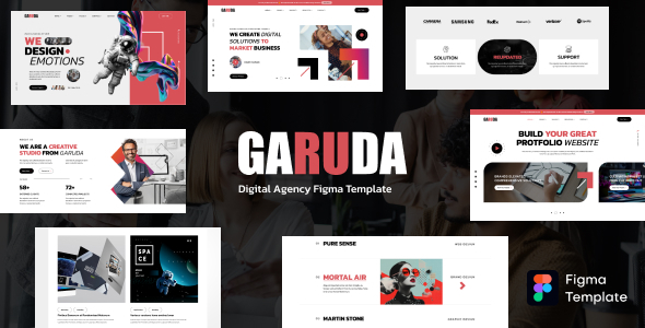 Garuda - Digital Agency Services Figma Template