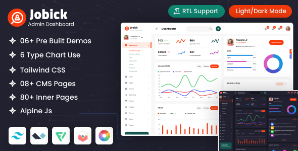 Jobick - Tailwind CSS Job Admin Dashboard Template