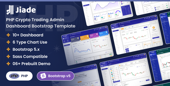 Jiade - PHP Crypto Trading Admin Dashboard Bootstrap Template