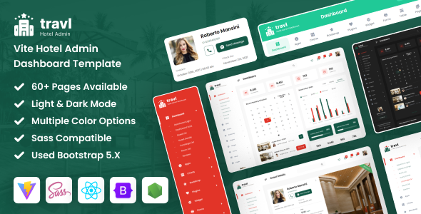 Travl - Vite Hotel Admin Dashboard Template